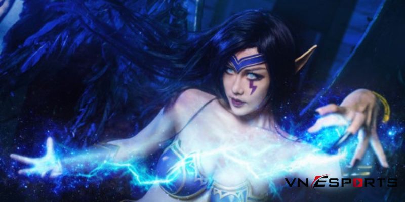 morgana-cosplay-lmht-7 cosplay Morgana luyện phép thuật