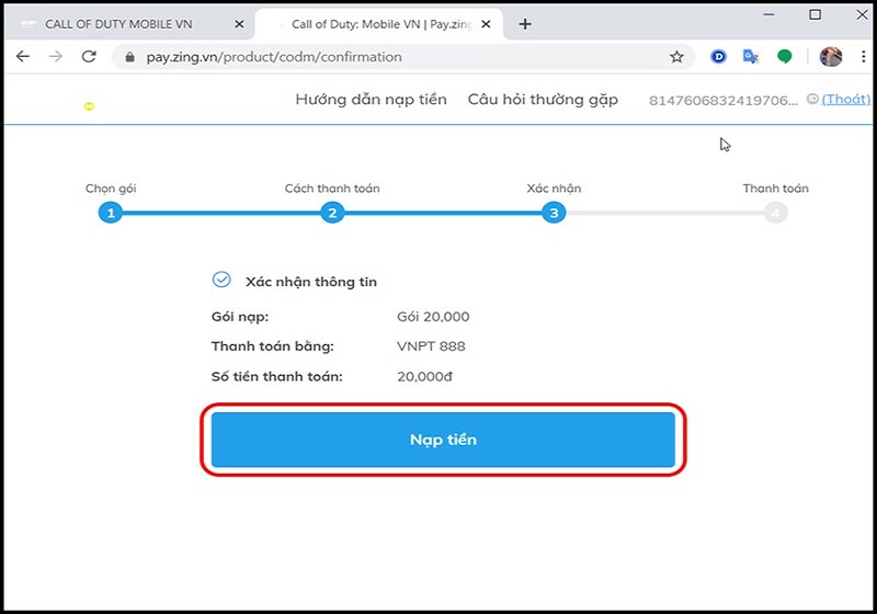 nhan-nut-nap-tien Nhấn nút nạp tiền để tiếp tục giao dịch qua SMS