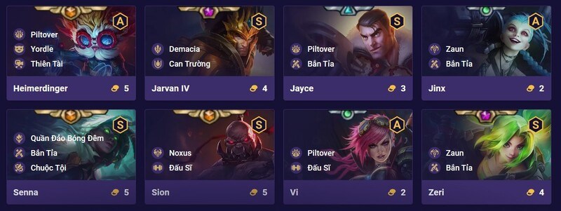 nhung-huyen-thoai-trong-doi-hinh-piltover-mua-9 Những huyền thoại có trong Piltover DTCL mùa 9