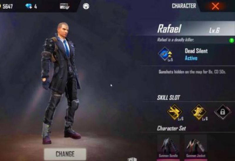Ở vị trí bắn tỉa, cách ghép kỹ năng nhân vật trong Free Fire như nào?