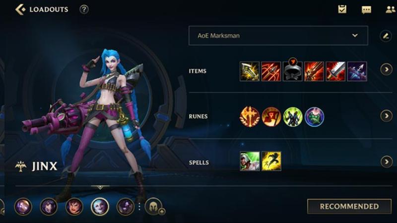 Phép bổ trợ cho tướng Jinx