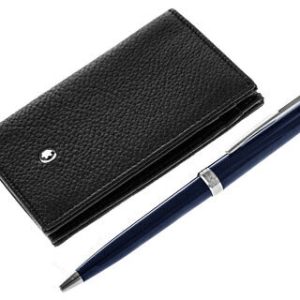 Set bút bi và ví da đựng thẻ Montblanc