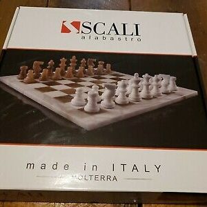 Bộ cờ vua Scali Alabastro Volterra Italy