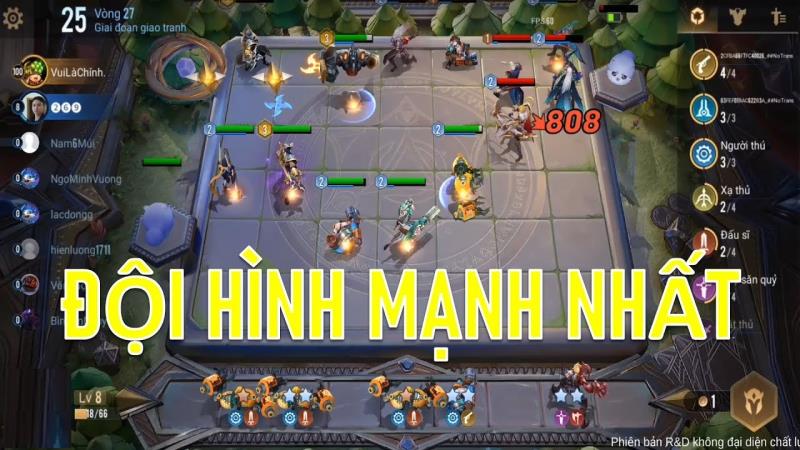 Sắp xếp đội hình tốt nhất trong cách chơi cờ liên quân mobile