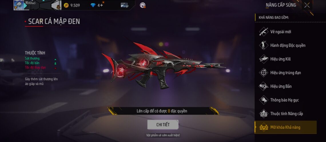 scar-ca-map-den-thuoc-skin-sung-manh-nhat-trong-free-fire1 Scar Cá mập đen thuộc skin súng mạnh của Free Fire