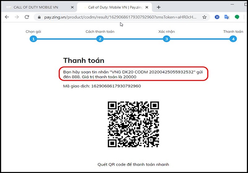 soan-tin-nhan-thanh-toan Hướng dẫn nhập mã SMS thanh toán
