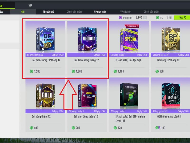 Starpoint FO4 nên mua gì? Cái gói kim cương hàng tháng