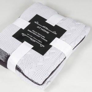 Chăn len Allied Home multi texture sweater knit throw