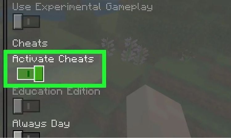 thao-tac-bat-cheat-code-trong-minecraft-pe Thao tác bật Cheat Code trong Minecraft PE