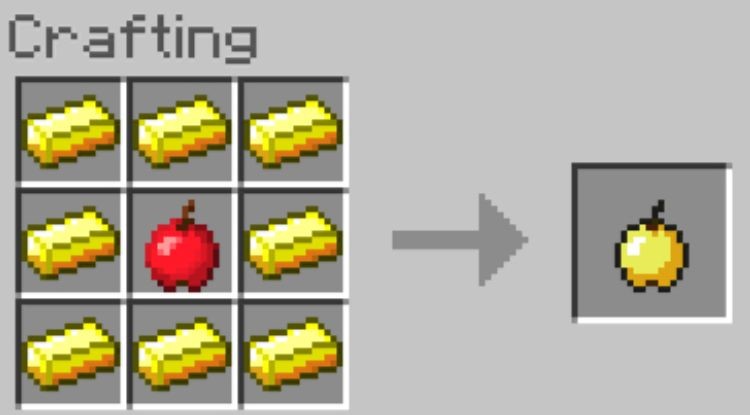 thao-tac-thuc-hien-cach-che-tao-tao-vang-trong-minecraft Thao tác thực hiện cách chế tạo táo vàng trong Minecraft