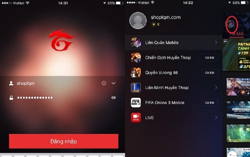 Hướng dẫn thay đổi đăng nhập từ Facebook sang Garena