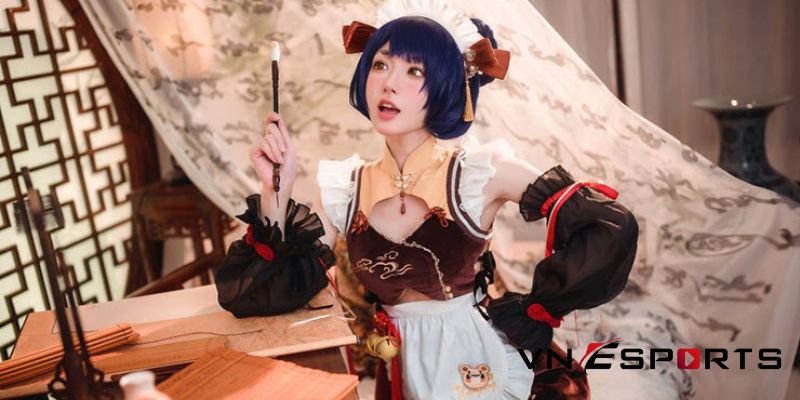 xiangling-copslay-co-hau-gai-3 Xiangling cosplay cô hầu gái xinh đẹp (3)