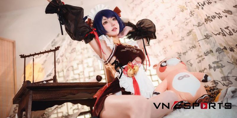 xiangling-copslay-co-hau-gai-6 Xiangling cosplay cô hầu gái xinh đẹp (6)