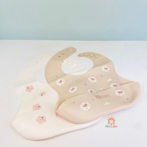 Yếm ăn dặm silicone Misan dáng cong