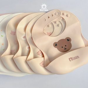 Yếm ăn dặm silicone Misan dáng cong
