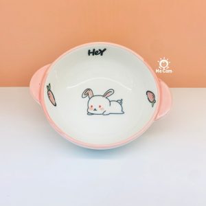 Bát sứ ăn dặm có tay cầm