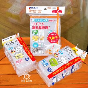 Khay, hộp trữ đông Richell trữ thức ăn cho bé ăn dặm
