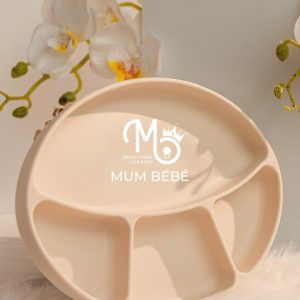 Khay silicone chia ngăn hình oval Coco Bear