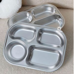Khay ăn dặm 4 ngăn inox 304