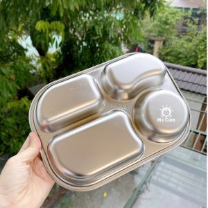Khay ăn dặm 4 ngăn inox 304