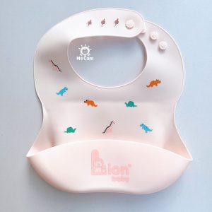 Yếm silicone Coco Bear dáng cong cho bé ăn dặm