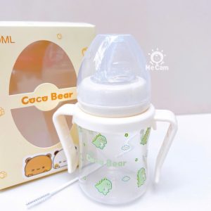 Bình tập hút uống nước, uống sữa Coco Bear 180ml cho bé