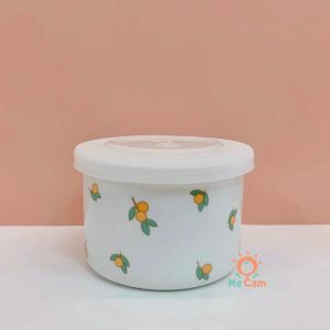 Hũ sứ chia vạch ml có nắp đậy Lion Baby