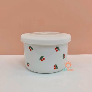 Hũ sứ chia vạch ml có nắp đậy Lion Baby
