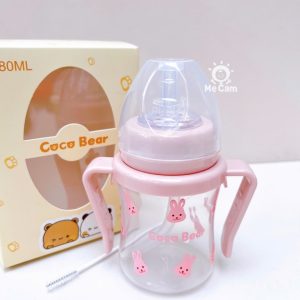 Bình tập hút uống nước, uống sữa Coco Bear 180ml cho bé