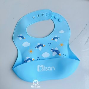 Yếm ăn dặm silicone Misan dáng cong