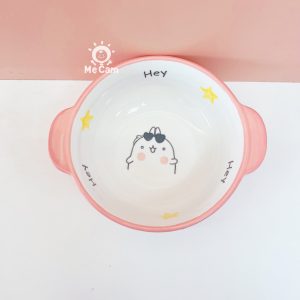 Bát sứ ăn dặm có tay cầm