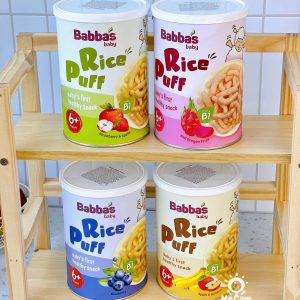 Bánh gạo Babba's Baby Malaysia cho bé từ 6 tháng