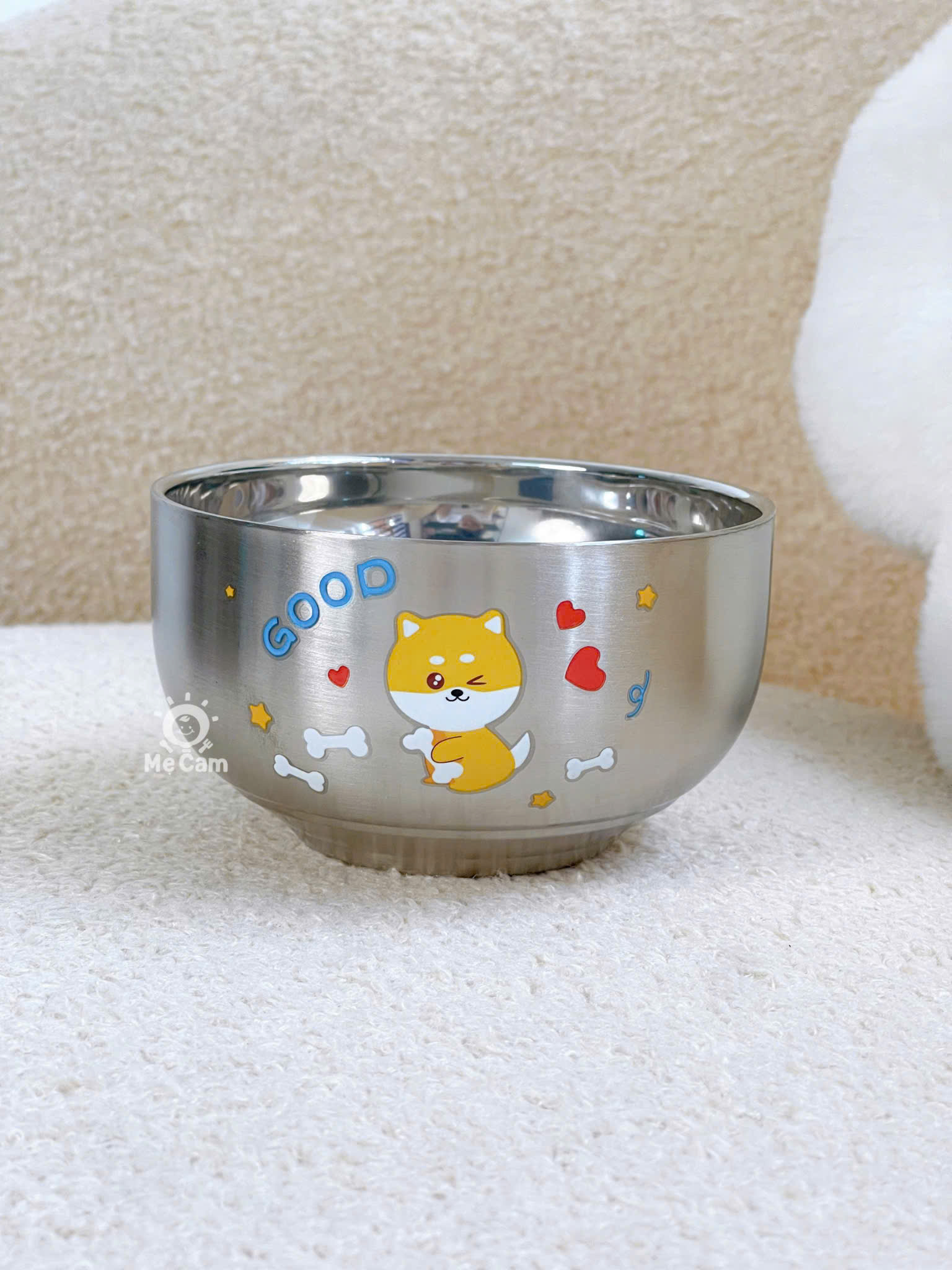 Bát inox cách nhiệt in hình dày dặn cho bé