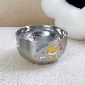 Bát inox cách nhiệt in hình dày dặn cho bé