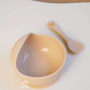 Bát silicone miệng vát cao kèm thìa
