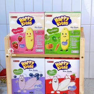 Bánh gạo ăn dặm Happy Bites Thái Lan hộp 50g