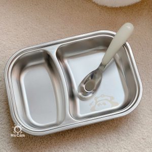 Khay ăn dặm inox chia ngăn