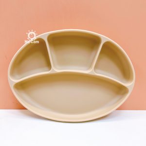 Khay silicone chia ngăn hình oval Coco Bear