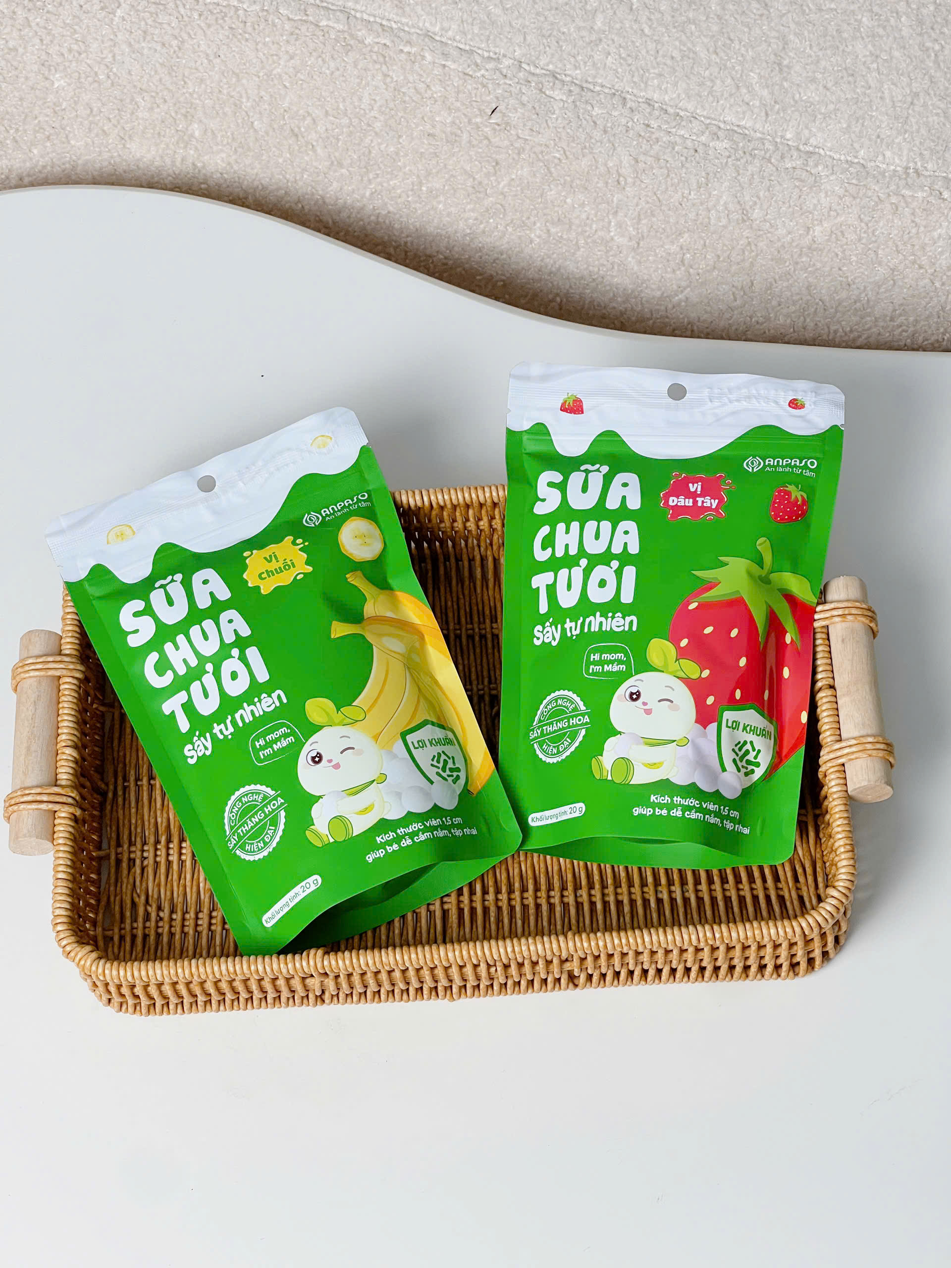 Sữa chua tươi sấy tự nhiên Anpaso cho bé ăn dặm