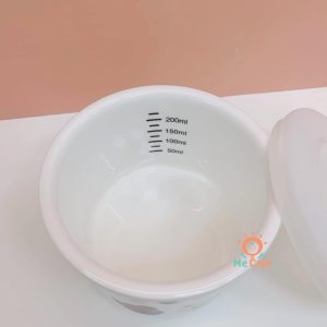 Hũ sứ chia vạch ml có nắp đậy Lion Baby