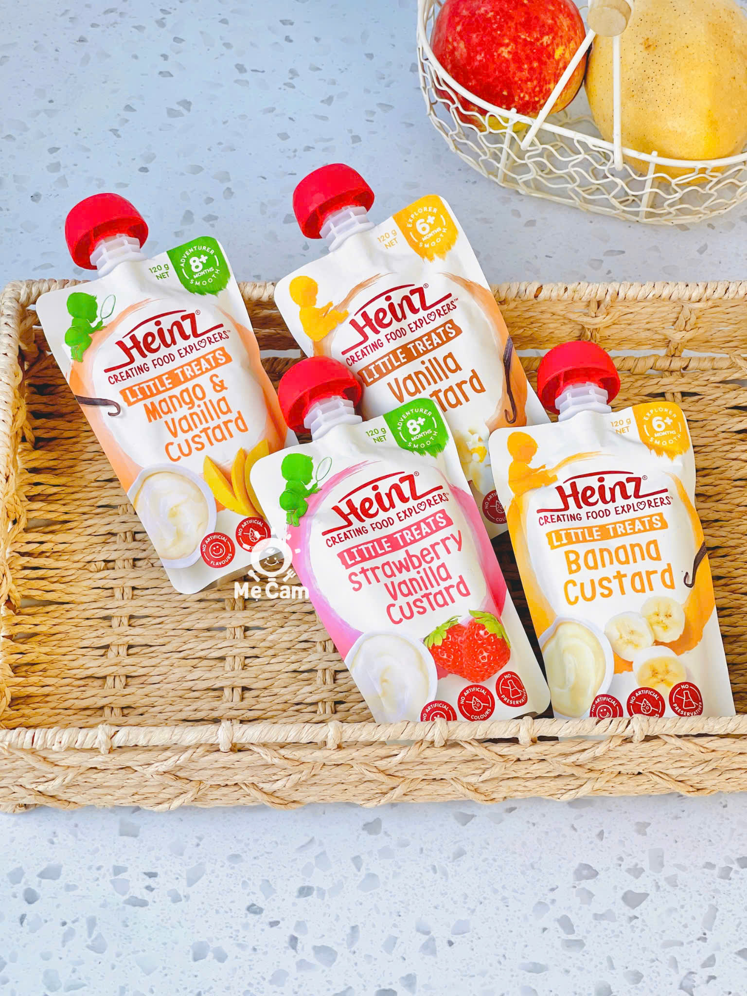 Túi dinh dưỡng Custard Heinz 120g cho bé từ 6m