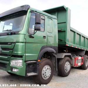 Xe ben Howo 4 chân 17 tấn thùng vuông nhíp 10 lá