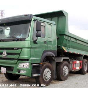 Xe ben Howo 4 chân 17 tấn thùng đúc chữ U